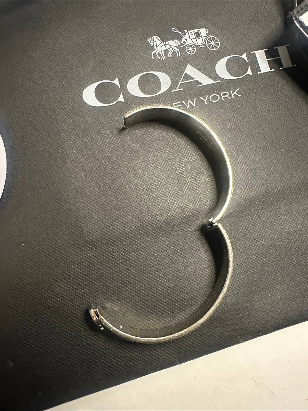 Coach Pink Signature Pattern Cuff Bracelet
